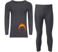 TT ThreadTrade Men's Thermal Underwear Set, Full Long Sleeve Vest Top, And Long Bottoms Perfect, Soft And Comfortable, Winter Thermals, Charcoal Full-Sleeve Set, (Charcoal, S)