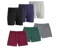 TT ThreadTrade Men's Woven Plain Boxers Underwear,Shorts Loose Fit, Durable And Breathable, Stretch Fit Boxer, Seamless Design, Pack of 6, (UK, Alpha, 3XL, Regular, Regular, Assorted- 6 Pack)