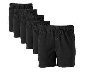 TT ThreadTrade Men's Woven Plain Boxers Underwear,Shorts Loose Fit, Durable And Breathable, Stretch Fit Boxer, Seamless Design, Pack of 6, (UK, Alpha, 4XL, Regular, Regular, Black- 6 Pack)