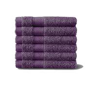 TT ThreadTrade Premium, 6 Pack, Hand Towels Soft and Absorbent 100% Egyptian Combed Cotton Towel Set for Bathroom, Spa, Gym & Guests 40x 70 cm 500 GSM (Purple)