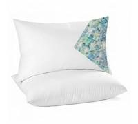 TT ThreadTrade Shredded Memory Foam Bed Pillows, Plain Cover, Plush/Supportive Filling, Lightweight, No Zipper, Elegant White Classic Look, Great for Home, Guest Room, Dorm,Pack of 2