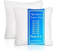Tt Threadtrade Square Cushion Pads 14 X 14 Inch 35 X 35 Cm Extra Fill Hollowfibre Inner Anti Allergy White Pack Of 2