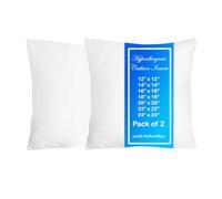 TT ThreadTrade Square Soft Cushion Pads Insert, Cushion Pads Insert Inner Fillers, Non-Allergenic Sofa Cushion Pad, Fluffy White Cushion, Decorative Square Pillow, Durable, (2, 22 x 22 (55 x 55 cm))