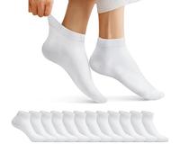 TT ThreadTrade Trainer Ankle Socks for Men&Women, Low-Cut Socks,Anti-Slip Grip,Seamless Design, Perfect for Sports, Fitness,Pack of 12, (UK, Numeric, 6, 11, Regular, Regular, 12x White)