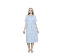TT ThreadTrade Women Leaf Flowers Night Wear and Trousers,100% Cotton, Comfort and Aesthetics Design, Soft, Cozy & Gentle On The Skin, Feel Relaxed, Snug Or Loose Fit, (Blue, Medium)