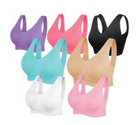 TT ThreadTrade Women’s Wireless Comfort Bra, Seamless Comfort, Removable Pad, Super Stretch Sports Bra, Bralette Leisure,(Pack of 3), (UK, Alpha, S, Regular, Regular, Assorted-Random Color)