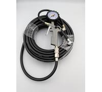 TT Tire Inflator Flexible Hose, Air line, 10m, for HGV with Pressure Gauge Gun