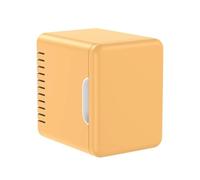 TT-YEC 5L Mini Cosmetic Refrigerator, Car Refrigeration And Warming Unit, Portable Breast Milk/Medicine Refrigerator, Portable Beauty Refrigerator, with LED Light Mirror,Yellow A