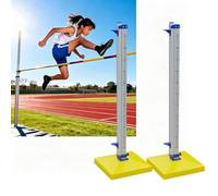 TT-YEC A Pair of Adjustable School High Jump Standard Frames, Adjustable Aluminum Training Frames, Height 30-230CM, Heavy-Duty Jump Measuring Rods, Track And Field Training Aids,B