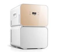TT-YEC AC/DC Dual-Use Mini Refrigerator, 6L Compact Thermoelectric Refrigerator/Warmer, Beauty-Specific Cooler, Portable Car Refrigerator, Suitable for Beauty Tools,Champagne