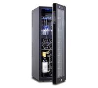 TT-YEC Beverage Wine Refrigeration Refrigerator, Large Freestanding Wine Cellar with Tempered Glass Door And Door Lock, Adjustable Temperature 10-18°C Single Zone Red Wine Refrigerator,D