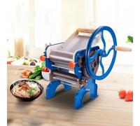 TT-YEC Compact Manual Noodle Making Machine with Adjustable Thickness and 2 Cutters, Metal Crank Noodle Roller, Removable Noodle Hopper and Cutter, for Manual Noodle Making