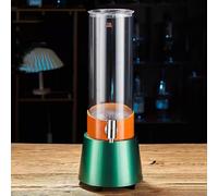 TT-YEC Desktop Beer Tower And Cold Drink Dispenser, 3L Transparent Large Capacity Juicer with Stainless Steel Tap And LED Light, Party Beverage Machine, Home Bar Accessory,F