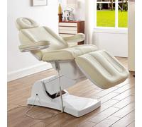 TT-YEC Electric Beauty Stretching Chair 4 Motors, Massage Bed with One-Button Lifting System, Adjustable Professional Beauty Bed, Foot Massage Bed, Load-Bearing 150Kg,White