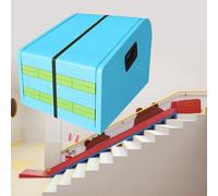 TT-YEC Extra-Long Folding Slide for Children, Indoor And Outdoor Children's Playground, Toddler Climbing Game Set, 340CM Long, with Fixed Non-Slip Handles, Portable Slide,Blue