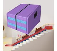 TT-YEC Extra-Long Folding Slide for Children, Indoor And Outdoor Children's Playground, Toddler Climbing Game Set, 340CM Long, with Fixed Non-Slip Handles, Portable Slide,Purple