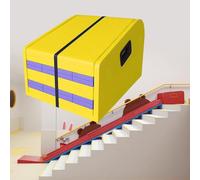 TT-YEC Extra-Long Folding Slide for Children, Indoor And Outdoor Children's Playground, Toddler Climbing Game Set, 340CM Long, with Fixed Non-Slip Handles, Portable Slide,Yellow