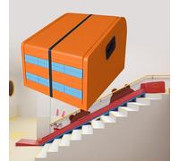 TT-YEC Extra-Long Folding Slide for Children, Indoor And Outdoor Children's Playground, Toddler Climbing Game Set, 340CM Long, with Fixed Non-Slip Handles, Portable Slide,Orange