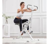 TT-YEC Foldable Abdominal Trainer, Horse Squat Fitness Machine with Rollers, Adjustable Resistance, Hip Assisted Upright Exercise Rowing Machine, Home Gym Equipment