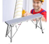 TT-YEC Heavy-Duty Scaffolding Equipment with Adjustable Height, Table Length 55-78.7 Inches, Foldable Step Stool, Sawhorse, Drywall Painting Stool, Multi-Purpose Step Stool Workbench,D 180CM