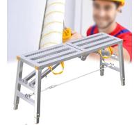 TT-YEC Heavy-Duty Scaffolding Equipment with Adjustable Height, Table Length 55-78.7 Inches, Foldable Step Stool, Sawhorse, Drywall Painting Stool, Multi-Purpose Step Stool Workbench,A 160CM