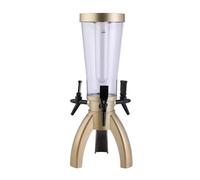 TT-YEC Home Desktop Beer Dispenser, 3L/100Oz Beverage Tower with 3 Taps And Ice Box, Transparent Beverage/Juice/Wine Dispenser,B