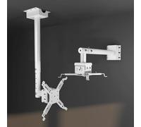 TT-YEC Home/Office Projector Stand, Height Adjustable, Wall/Ceiling Projector Telescopic Arm, Aluminum Alloy 2-In-1 Stand, Compatible with Most Projectors,A H100 to 200CM
