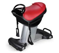 TT-YEC Indoor Electric Horse Riding Machine, 3D Simulated Horse Riding Fitness Machine, with Non-Slip Pedal, Suction Cup Roller Design, 5 Gears Adjustable, with LCD Display,Red