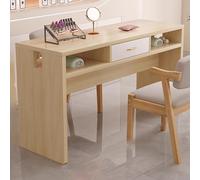 TT-YEC Solid Wood Portable Manicure Table, Modern Simple Professional Salon Manicure Table with Double Storage And Drawers, Makeup Table Beauty Workstation, Nail Salon Technician Table,BL140CM