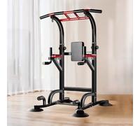 TT-YEC Steel Pull-Up Trainer, Floor-Standing Heavy-Duty Metal Parallel Bars, 10 Levels of Height Adjustment, with Non-Slip Base, Home Fitness Power Tower, Dip Rack