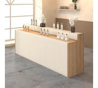 TT-YEC Two-In-One Folding Paper Display Table/Counter, Double-Layer Retail Display Rack, Craft Display Stand, Commercial Folding Exhibition Table,L100×W49×H98CM