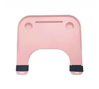 TT-YEC Wheelchair Tray Table with Cup Holder, Detachable Lap Table, ABS Steel and Plastic Commode Chair Dining Table, with Safety Harness, Foldable Dining Table Accessories,Pink