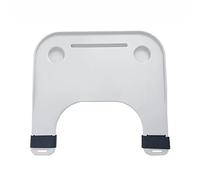 TT-YEC Wheelchair Tray Table with Cup Holder, Detachable Lap Table, ABS Steel and Plastic Commode Chair Dining Table, with Safety Harness, Foldable Dining Table Accessories,White