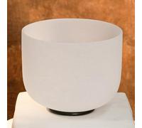 TT-YEL 6-14 Inch Frosted Chakra Quartz Crystal Singing Bowl, Includes Rubber Ring And Rubber Hammer, Suitable for Zen, Meditation, Physical And Mental Relaxation,6 inches