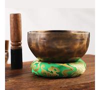 TT-YEL Copper Handmade Singing Bowl, Includes Beater And Bowl Pad for Yoga Meditation Chakra Balancing, Easy To Play To Create Beautiful Sound,24cm