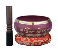 TT-YEL Handmade Meditation Singing Bowl Set, Copper Singing Bowl, Yoga Music Bowl Including Percussion And Singing Bowl Pad, Suitable for Buddhism, Decoration, Yoga, Relaxation,Rose Red