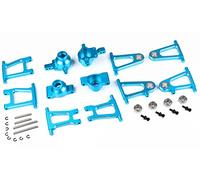 TT01 Metal Aluminum Front Rear Upper Lower Suspension Arm with Steering Hub Carrier Set for Tamiya RC 1/10 Car TT01 Upgrade Parts (Front Rear Arms&Hubs)