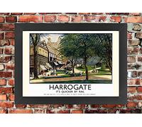 TT39 Vintage Harrogate North Yorkshire LNER Travel Tourism Advertisement Framed Poster Print Re-Print - A3