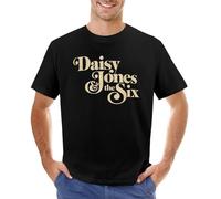 TT44TRTFxdr Daisy-Jones-Six-Logo-T-Shirt-Aesthetic-Clothes-Plus-Sizes-Tops-Sweat-Mens-Graphic Black