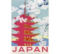 TT48 Vintage Japan Japanese Railway Travel Poster Re-Print - A4 (297 x 210mm) 11.7" x 8.3"