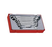 TT6508R Ratcheting Combination Spanner Set 8 Pieces 8mm-19mm 12 Point By Teng