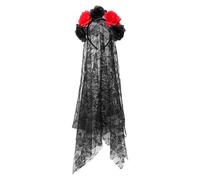 TTAO Adjustable Bride of The Dead Headband Elastic-Free Comfort Design with Real Touch Flowers for Wear at Parties Type B One Size
