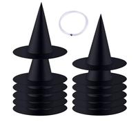 TTAO Adjustable Hanging Witch Hats for Swag Ceiling Decor Halloween Porch Garland Party Backdrop Photo Prop Accessory Large Size One Size