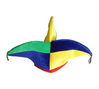 TTAO Cosplay Clown Hat Fun Jester Hats For Halloween Carnival Masquerade Stage Shows Red 3-Peak One Size