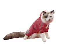 TTAO Dog Raincoat Reflective Waterproof Pet Clothes for Chihuahua Maltese Rain Coat Small Medium Dogs Jumpsuit Pink Medium