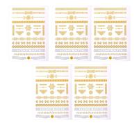 TTAO Gold Temporary Tattoo Stickers Assorted Metallic Gold Body Art Designs for Women Waterproof Face Type E One Size
