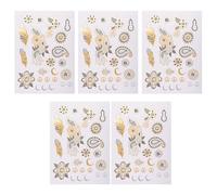 TTAO Gold Temporary Tattoo Stickers Assorted Metallic Gold Body Art Designs for Women Waterproof Face Type D One Size