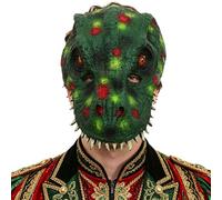 TTAO Halloween Dinosaur Masks Animal Mask for Party Rave Creature Accessory Extinct Gear Educational Prop Green Dots One Size