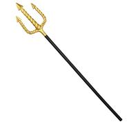TTAO Halloween Grim Reaper Scythe Azrael Detachable Scythe Trident Plastic Axes Sickle Cosplay Prop for Stage Performance Gold&Black One Size