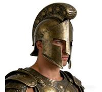 TTAO Halloween Roman Knight Helmet Medieval Costume Accessories | Greek Soldier Medieval Costume Headwear, Cosplay Larp Costume Accessories, Gladiator Costume, Warrior Folding Face Mask